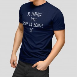 T-shirt Homme - Je partage tout sauf la bouffe