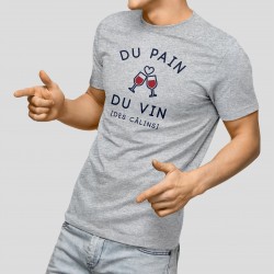 T-shirt Homme - Du pain du vin