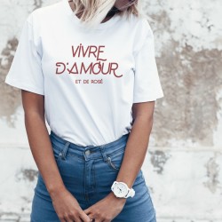 T-shirt Femme - Vivre de Rosé