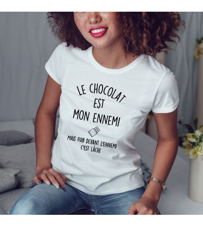 T-shirt Femme - Le chocolat est notre ennemi