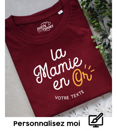 T-shirt Personnalisé - Mamie en Or