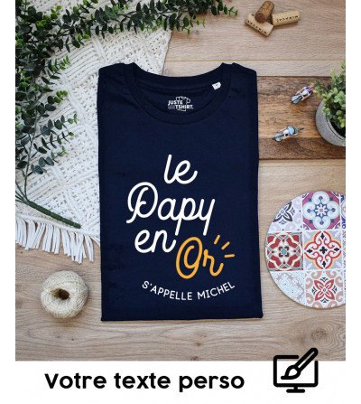 T-shirt Personnalisé - Papy en or