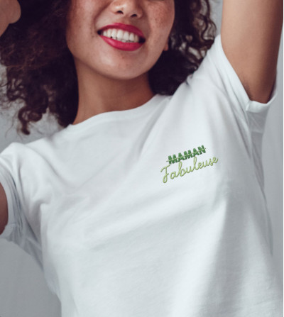T-shirt brodé - Maman Fabuleuse