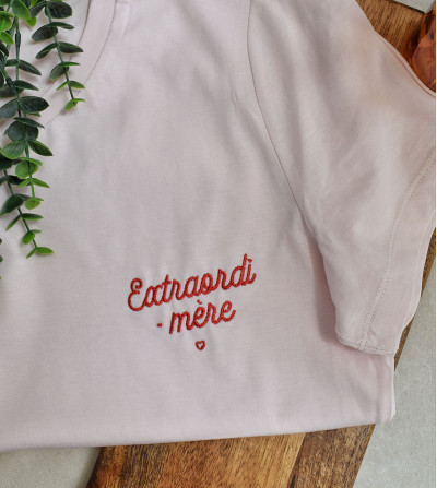 T-shirt brodé - Extraordi-mère