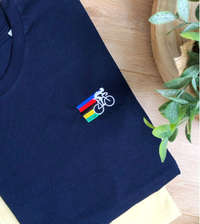 T-shirt brodé - Cycliste