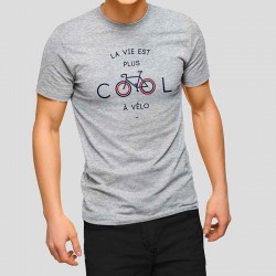 T-shirt Homme - La vie est plus cool à vélo