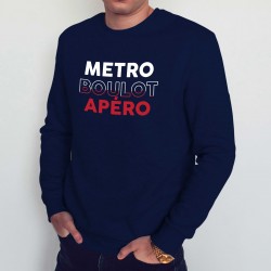 Sweat-Shirt Homme - Métro boulot Apéro