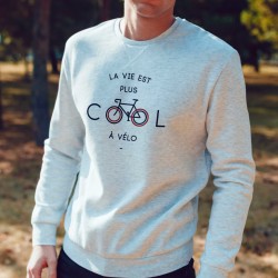 Sweat-Shirt Homme - La vie est plus cool en vélo