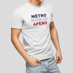 T-shirt Homme - Métro boulot Apéro