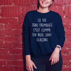 Sweat-shirt Femme - La vie sans fromage